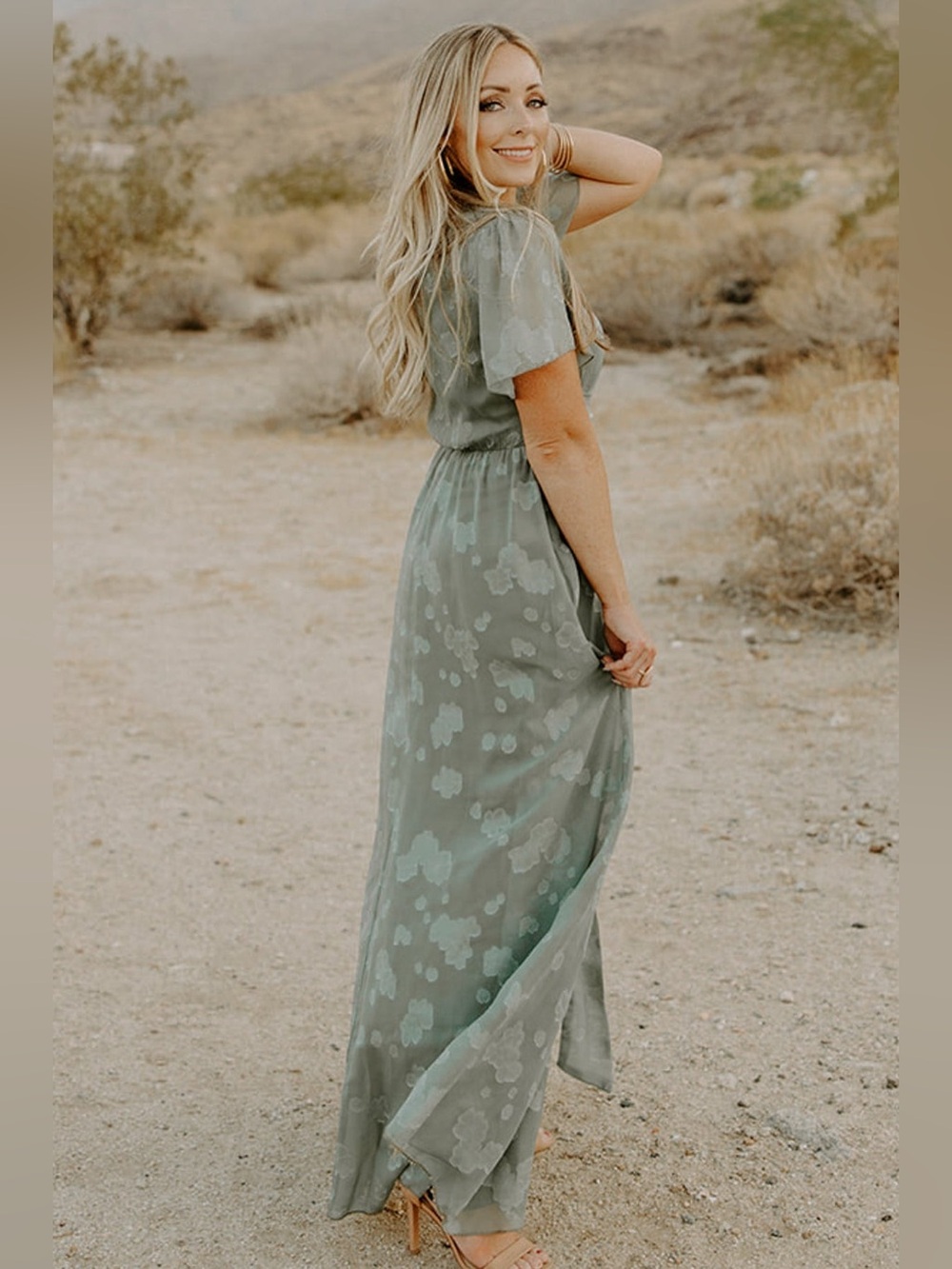 Baltic born green Faye Maxi Dress size large